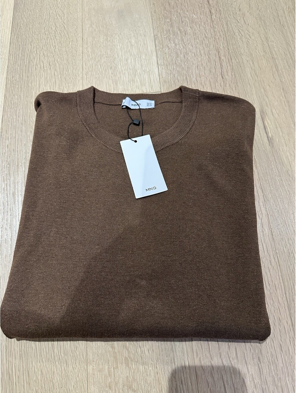 Mango Men’s Short Sleeve Knit Brown XL